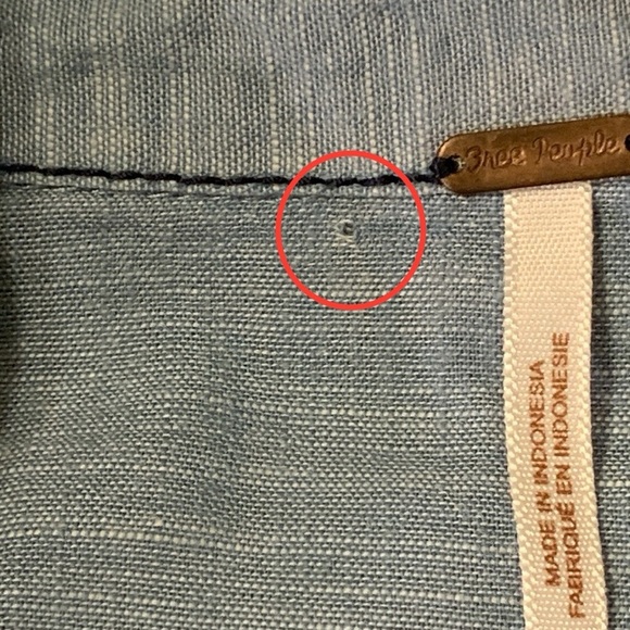 FREE PEOPLE Chambray Bandana Inset Blouse - Picture 5 of 7